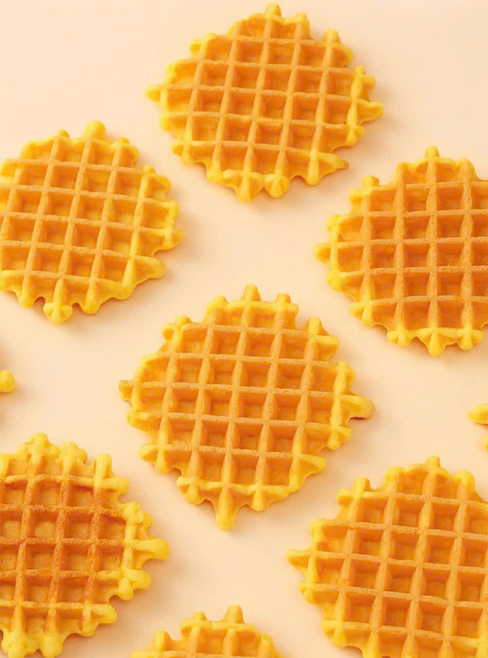 Bánh bông lan hình Waffle nguyên vị